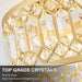 Crystal Ceiling Light 12Inch Gold Chandelier Fixture