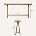 Solid Wood Console Tables - 63" Pinewood Farmhouse Rustic Hallway Table, Foyer Tables Living Room, Solid Firwood Sofa Table for Entryway, Brown