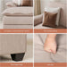 110Inch UShaped Sectional Sofa Double Chaise Beige
