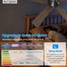42 Inch Low Profile Ceiling Fan with Light, Black Ceiling Fans with Lights and Remote, Flush Mount, 6 Speeds Reversible Quiet DC, 3CCT Dimmable, Indoor Outdoor Ceiling Fans for Patios Bedroom