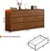 63-Inch Dresser With Curved Anti-Collision Safety Edges