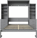 Gray Murphy Cabinet Bed Space Saving StorageDrawers