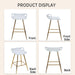 Bar Stools Set of 2, Gold Bar Stools, Counter Height Stools with Leather Padded Seats and Footrests, 26 Inch White Barstools for Kitchen Island, Farmhouse or Home Bar