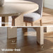 47 Inches round Dining Table for 4-6 People, White Oak Gray