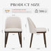 Upholstered Dining Chairs Set of 4, Modern Kitchen Chairs with Back, Fabric Side Dining Room Chairs with Wood Legs for Kitchen Dining Room Restaurant, Beige
