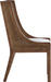 Yone Dining Chairs Set of 2, Modern Dining Chair with Fabric Upholstery, Rubberwood Frame Kitchen Chairs with Cane Webbing, Extra Seat for Dining Room, Beige + Brown
