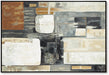 Howford Contemporary Rectangular Abstract Framed Hand-Painted Wall Art 48 X 72 Inches, Black & Gray