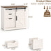 White Farmhouse Lateral File Cabinet Adjustable Shelves