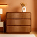Walnut Fluted 3 Drawer Dresser With StorageCapacity