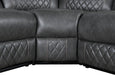 L-Shaped Manual Reclining Sectional Sofa with Storage