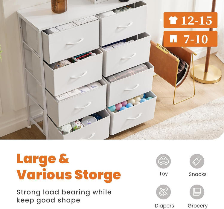 Fabric Dresser with 8 Bins