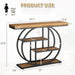41.3” Console Table with Storage, Industrial Entryway Table, 4-Tier Shelves Sofa Table behind Couch, Narrow Wood Accent Table for Living Room, Entryway,Entrance, Hallway, Foyer,Rustic Brown