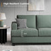 89InchSofa With ExtraDeep Seats LightGreen PremiumFabric Upholstery
