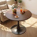 Small round Dining Table 32" Tulip Table for Living Room, Walnut | Tulip Table with Metal Pedestal & Thick MDF Top, Mid Century Small Bistro Table for Kitchen & Living Room