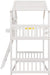 White PremiumQuality Pinewood Luxury Twin Bunk Bed