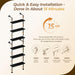 Industrial Pipe Bookshelf, Wall Mounted Shelf, 36 Inch, Black | 6 Tier Open Bookcase, Solid Pine Wood, Black Iron Pipe Frame, 40 Lbs per Shelf, for Books, Kitchen, Office Decor