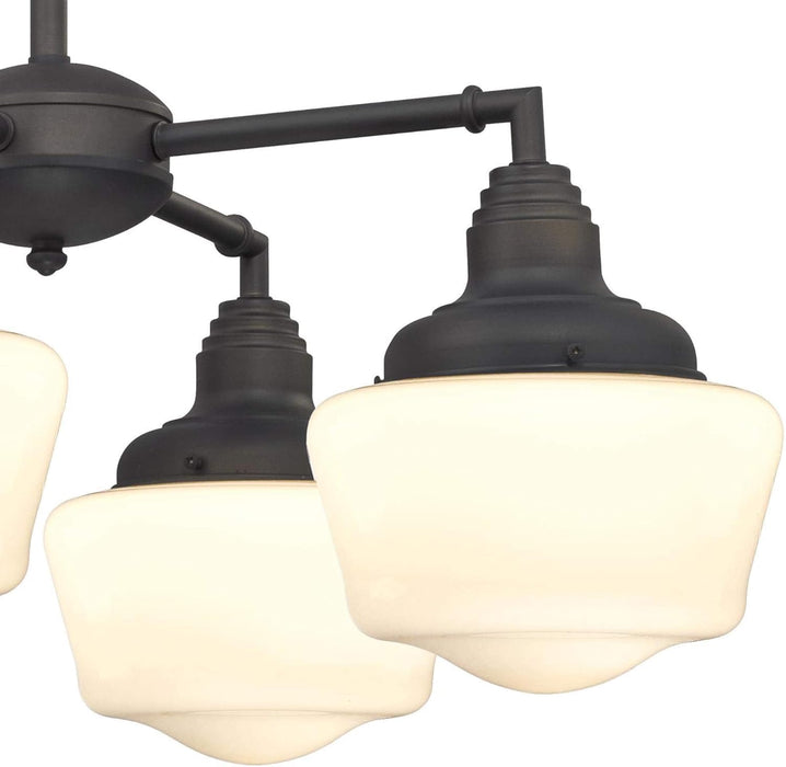 Oil Rubbed Bronze Four Light Convertible Chandelier