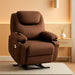 Small Power Lift Recliner Chair Sofa with Massage and Heat for Petite Elderly, 3 Positions and USB Ports, Extended Footrest, Fabric 7141 (Coffee)