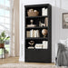 Black 69 Inch Tall Farmhouse Bookshelf OpenDisplayShelf