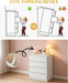 White 4 Drawer Dresser - Modern Chest of Drawers for Bedroom, Small Wood Dressers with Storage, Cut-Out Handles, Anti-Tipping, Living Room, Hallway, Entryway, Home Office