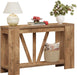 Console Table for Entryway, 47 Inches Narrow Sofa Table behind the Couch, Farmhouse Wood Entry Table with Storage Shelves for Hallway Foyer Living Room, Rustic Wood Grain
