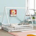 White Montessori Handcrafted SolidWood Floor Bed Door