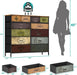 Dresser for Bedroom with 12 Drawers, Tall Fabric Drawer Dresser, Chest of Drawers for Closet, Nursery, Bedside, Living Room, Entryway, Hallway (Pattern)