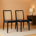 Home Collection Benicio Black/Natural Rattan Dining Chair (Set of 2) DCH1005C-SET2