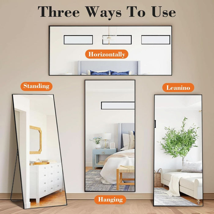 64x21 Inch Full Length Mirror CrystalClear NanoGlass