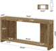 70.9-Inch Long Entryway Table with 2-Tier Storage, Farmhouse Narrow Sofa Console Table with Vertical Stripe Legs, for Entrance, Entryway, Hallway, Foyer, behind the Couch, Brown