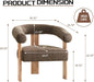 Brown GenerouslyPadded Upholstered Armchair Set Of Two