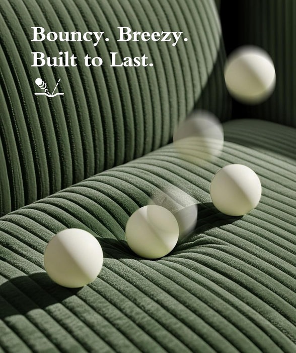 Forest Green Corduroy Convertible Sofa 47Inch Sleeper