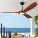 72 Inch Walnut Ceiling Fan Remote Dimmable Lighting Kit