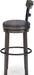 Caitbrook 30" Farmhouse Bar Height Upholstered Swivel Barstool, Gray