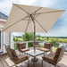 6.5 X 10 Ft Rectangular Patio Umbrella W/Crank, Beige