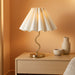 Pleated Table Lamp, Table Lamp for Bedroom, Bedside Lamps for Nightstand with Linen Lampshade, Modern Lamp for Bedroom Home Office Decor