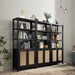 Rattan Boho 5 Tier BookshelfStorageUnit With Doors