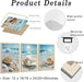Triptych Coastal Shell Pearl Framed Canvas Wall Art 20X30 Inch X3 | Wooden Frame, Uv-Resistant Ink, Giclée Printing Process, Pre-Installed Hooks Make It Easy to Hang Home or Office Wall Decor