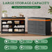 47" Wide Dresser for Bedroom with 6 Drawer & Charging Station, Black