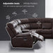 5-Seater Leather Reclining Sectional Sofa with Storage