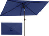 6.5'X10' Rectangular Patio Outdoor Umbrella,Large Coverage with Push-Button Tilt & UV Protection,Sturdy Ribs for Deck,Lawn,Pool,Backyard