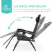 Zero Gravity Chair Recliner, Black