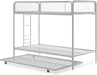 Isaiah Triple Twin Metal Bunk Bed, off White