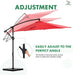 10FT Patio Umbrella, Cantilever Umbrella, UV Protection