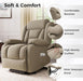Power Lift Recliner Chair for Elderly Indoor Living Room Reclining Chairs Lounge Chairs Single Sofa with Side Pockets and Remote Control for Bedroom（Brown）