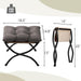 Dark Grey Foldable Ottoman Lounge Armchair Footrest