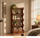 Book Shelf, 54-Inch Tall Bookcase, 4 Tier Storage, Walnut Wood