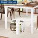Dining Table SeventyNineInch White Brown Farmhouse