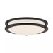 Flaxmere 12 In. Bronze Dimmable Integrated LED Flush Mount Ceiling Light with Frosted White Glass Shade