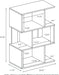 SIMPLY Book Shelf, 3-Tier Geometric Bookshelf, S-Shape Bookcase with Open Shelf, 11.8" X 23.6" X 37.3", for Organization and Storage, for Living Reoom, Bedroom, Home Office, Espresso